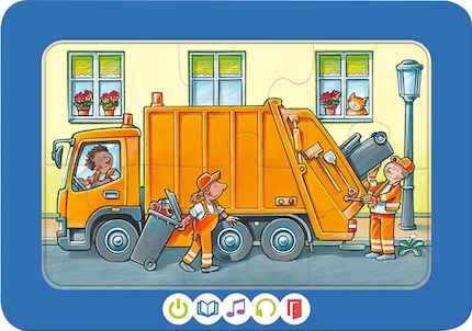 The classic rubbish lorry should not be missing from the first puzzle.
