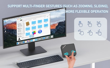 The touchpad also understands gestures.