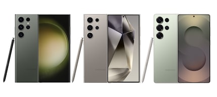 Galaxy S23 Ultra, S24 Ultra und S25 Ultra – von links nach rechts.