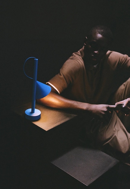The portable Tsumiki design lamp boasts magnetic coupling technology.
