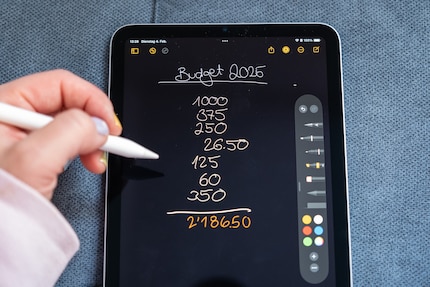 My budget: quickly noted down, added up (and spent).