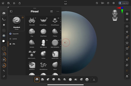 I use the numerous brushes to shape my objects.