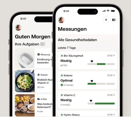 In the app, you can find the collected data and analyses.