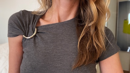 Easy upgrade for a simple T-shirt.