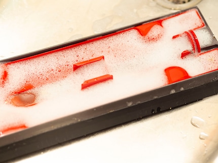 If you add too much cleaning product, you end up with a big, foamy mess.