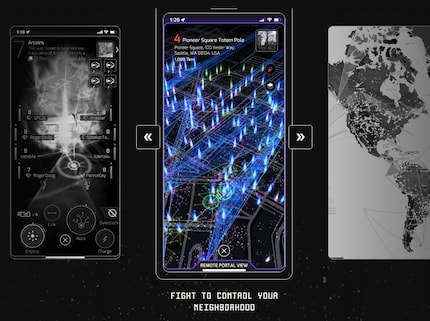 Niantic has incorporated game mechanics with augmented reality and geodata technology, as seen here in «Ingress Prime».