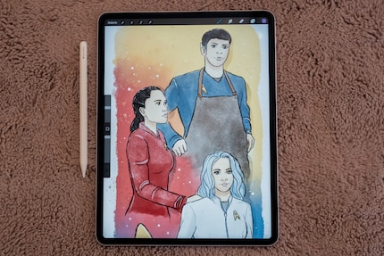 With Procreate on the iPad Air (M3), you can paint almost metre-sized canvases.