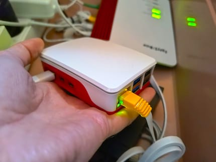 Der Raspberry Pi in seiner natürlichen Umgebung.