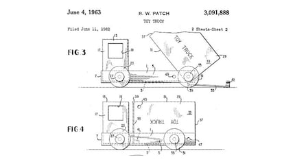 Erfinder mit fünf Jahren: Patchs Patent aus dem Jahr 1963.