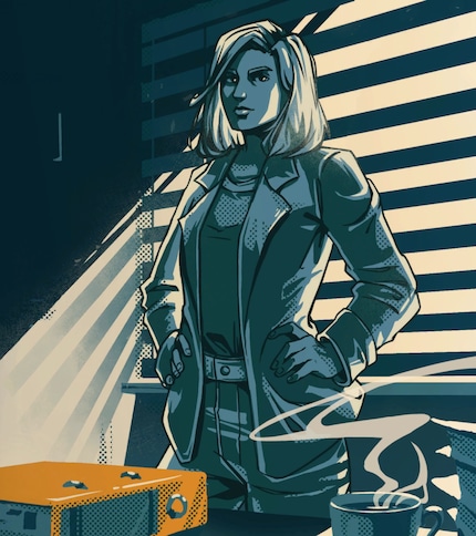 In the game, I play young novice public prosecutor Esther Katz.