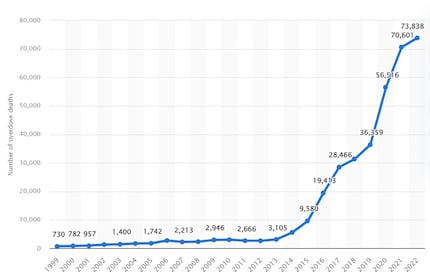Fentanyl is now the main driver of the opioid crisis in the US and is responsible for the majority of drug-related deaths.
