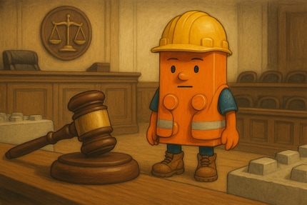 Big bricks, big problems: These concrete blocks are not only on the construction site, but recently also in the courtroom.