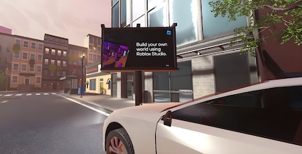 Immersive advertising is embedded directly in the Roblox game.