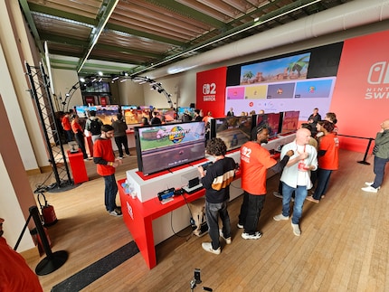 When we finally got to enter those hallowed halls, we were greeted by Mario Kart World