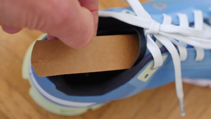 You can use this cardboard template to check if the shoe is long enough.