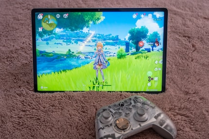 Fürs Zocken kann ich einen Controller anschliessen.