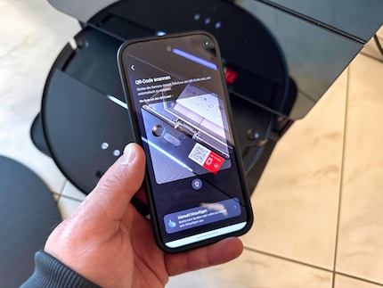 Die Installation des Roboters via App und QR-Code ist einfach und schnell.