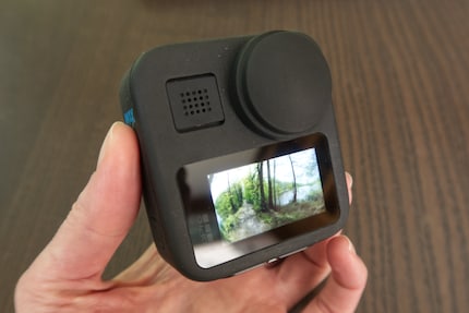 The GoPro Max is wieldy, but a larger display wouldn’t hurt.