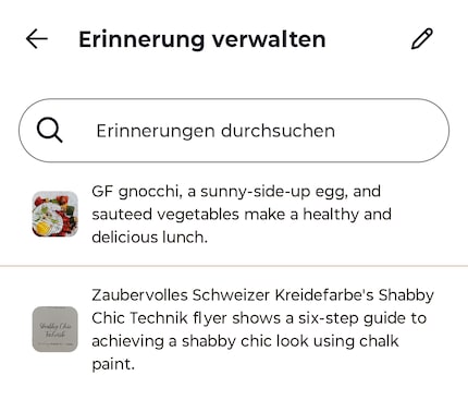My quick notes in German at a glance, with AI summaries available in English.