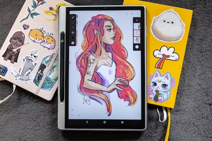The Magic Note Pad has good colour space coverage. Perfect for online art.