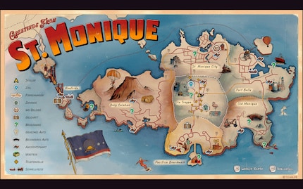 I start my adventure on the island of St Monique.