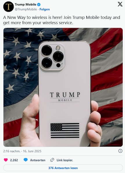 To promote the tariffs, Trump Mobile prefers to rely on a printed smartphone from a manufacturer in California instead of its own device.