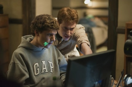 Jesse Eisenberg (links) spielte die Rolle des Facebook-Gründers Mark Zuckerberg.
