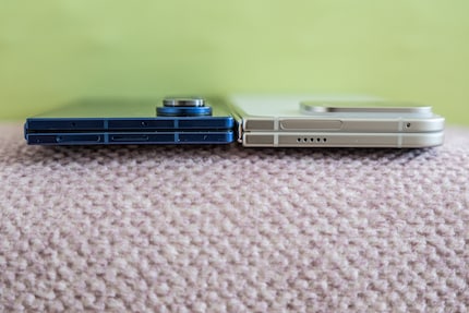 Samsungs Foldable links ist endlich so dünn wie beispielsweise das Google Pixel 9 Pro Fold.