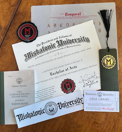 The collectibles from Miskatonic University.