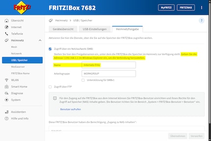 Manche Router – etwa meine Fritz!Box – können ebenso Netzwerkspeicher bieten. Der kann genauso per SMB eingebunden werden.