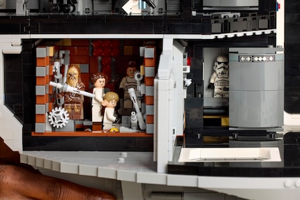 The trash compactor scene from «A New Hope» - including Stormtrooper in the background.