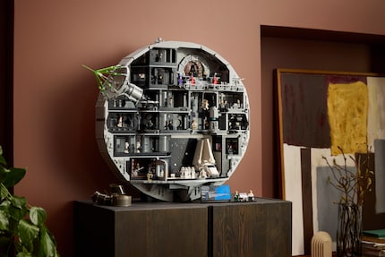 The Death Star as an open cutaway model with six levels and numerous scenes.