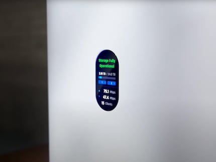The info display on the front.
