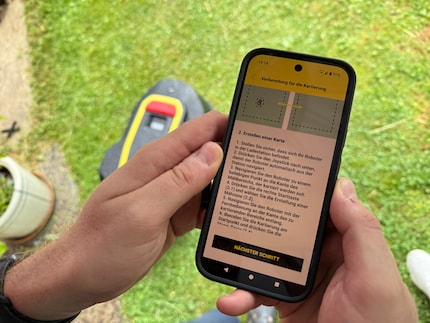 In der App wird Schritt für Schritt alles erklärt, ...