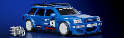 The Audi RS2 Avant in 1:32 scale with opening doors and removable roof.