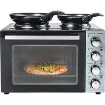 Bestron Small kitchen (grill - oven with double hotplate) Incl. rotary spit and convection function