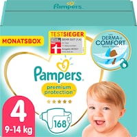 Pampers Premium Protection (Size 4, Monthly box, 168 Piece)