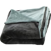 Siena Home PRIAMO plaid/cuddly blanket, anthracite/petrol