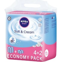 Nivea Soft & Cream wet wipes 6 x 63 pcs.