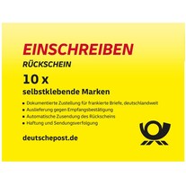 Deutsche Post 10 Deutsche Post €2.65 Self-adhesive registered postage stamps