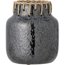 Bloomingville Janel Vase, Black, Ceramic (1 x, Ø 17 cm, 0 l)