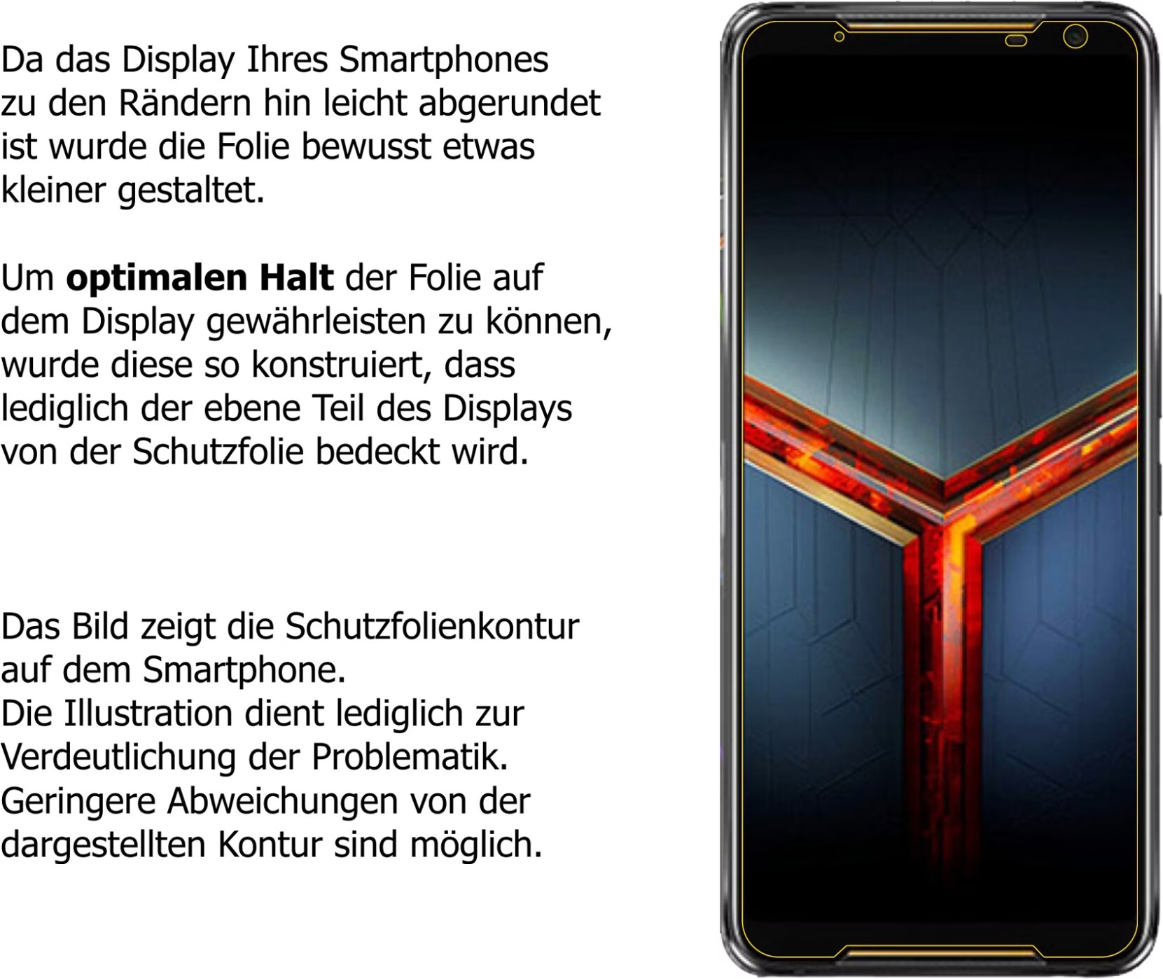 Dipos Pellicola Protettiva Privacy 4 Lati Per ASUS ROG Phone – Anti-Sguardo Made In Germany