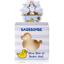 Accentra Badefizzer SHEEPWORLD in Entenform inkl. Geschenkbox, 50g, Duft: Grüner Tee, Farbe: blau/weiß/gel...