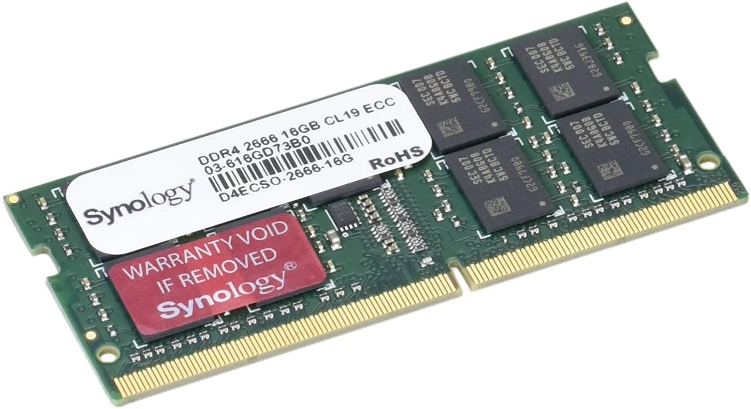 Synology RAM DDR4 ECC Sans Tampon SODIMM 8 Go (D4ES02-8G