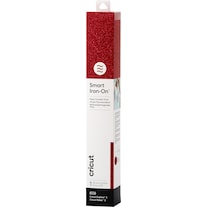 Cricut Aufbügelfolie Smart Glitter 33 x 91 cm, 1 Stück, Rot (1 x)