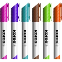 Kores K-Marker Whiteboard (Orange, Braun, Violett, Pink, Türkis, Hellgrün, 6, 3 mm)