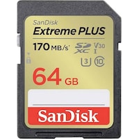 SanDisk Extreme PLUS SDXC /s UHS-I (SDXC, 64 GB, U3, UHS-I)