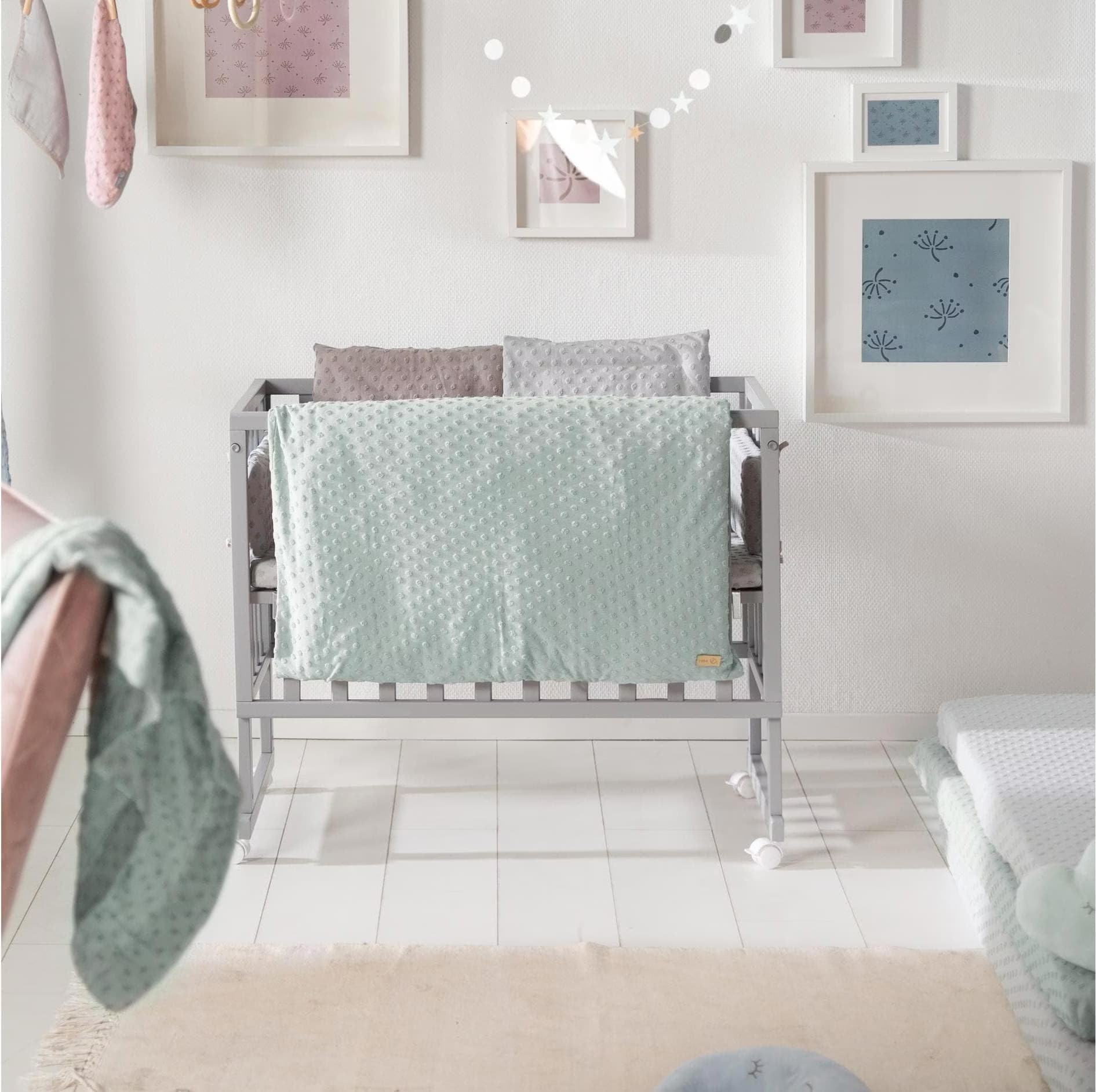 Organic Spannbezug für Wickelauflagen 75x85 cm 'Frosty Almond' - Beige