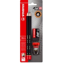 STABILO Pencil set - STABILO Exam Grade - hardness grade HB - including sharpener and eraser (HB)