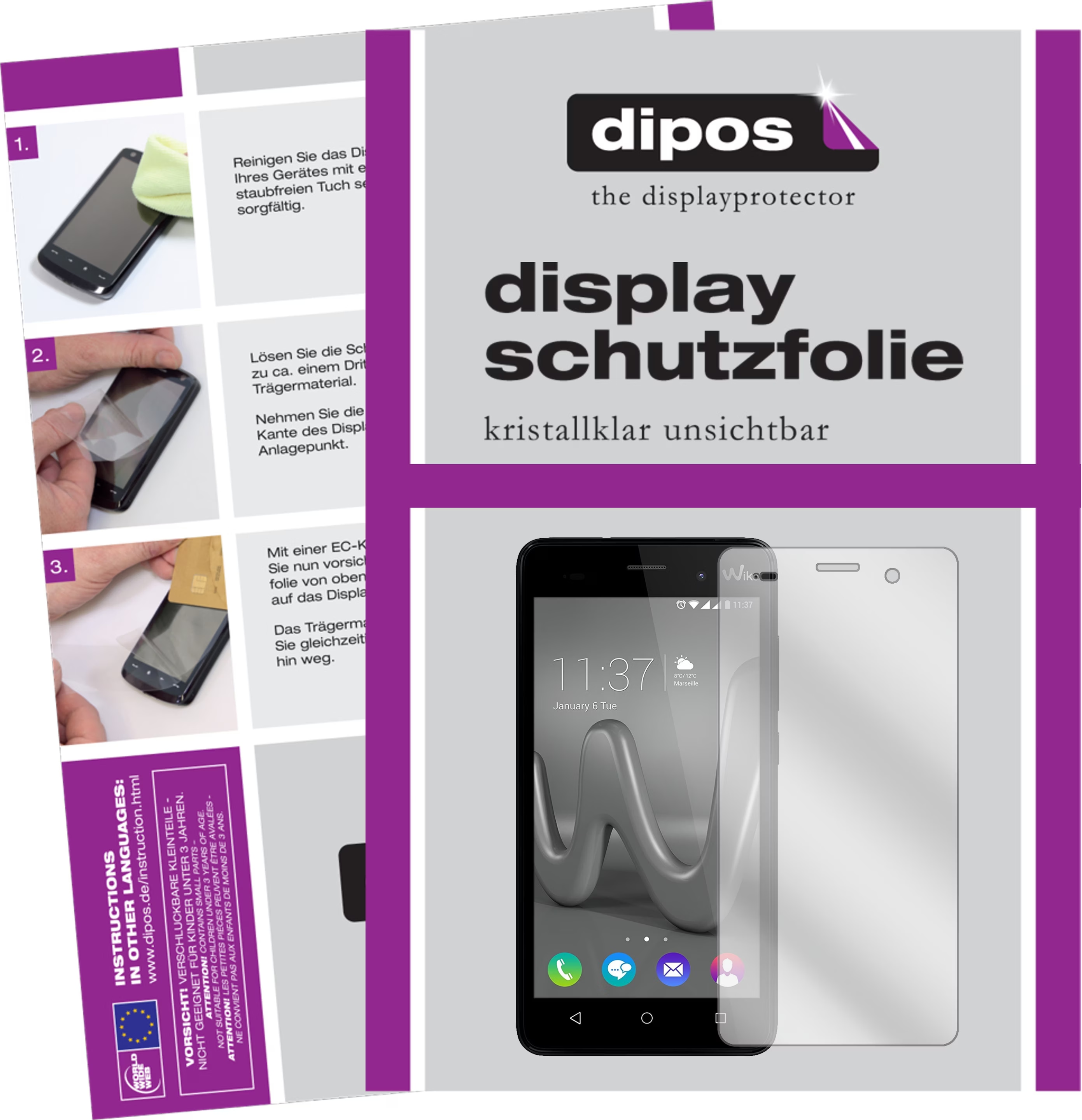 dipos I 6X Pellicola Protettiva Compatibile con Alcatel